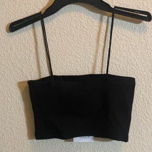 New black cropped tank from Adika, size medium, New with tags, perfect condition